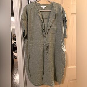 Cute textured sage green dress